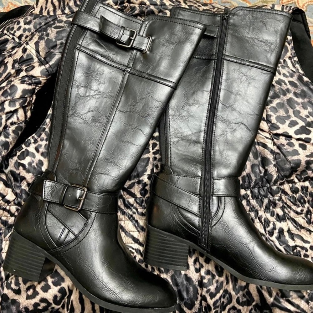 NEW UNISA Black Riding Boots, Size 6 1/2